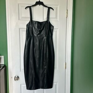 7 For All Man Kind - Form fitting pleather dress